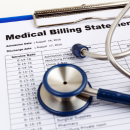 medical bill with a stethoscope